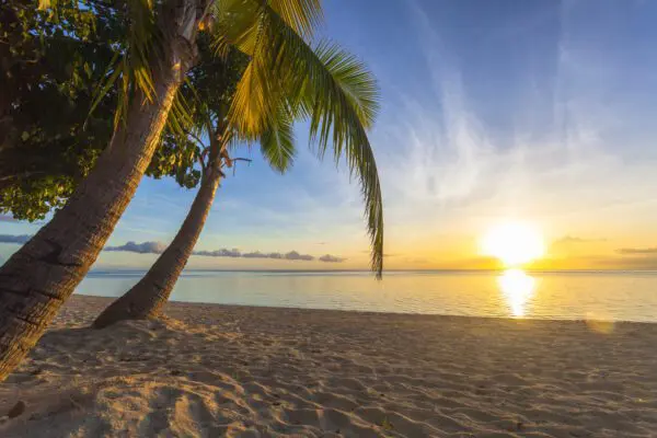 Solnedgång på Fiji